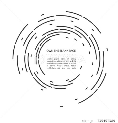 Abstract circular pattern vector background. Round arcs spiral backdrop. Moving circles design Abstract circular pattern vector background. Round arcs spiral backdrop. Moving circles design 135451389