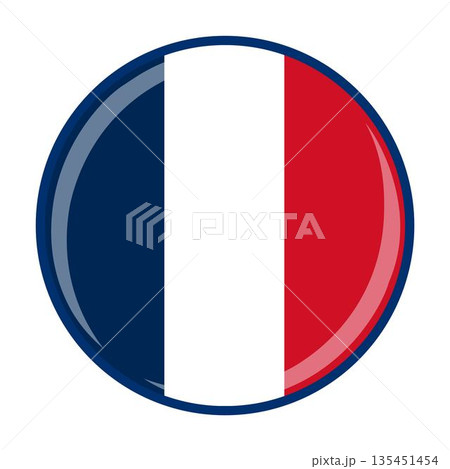 France national round circle flag emblem official icon 135451454