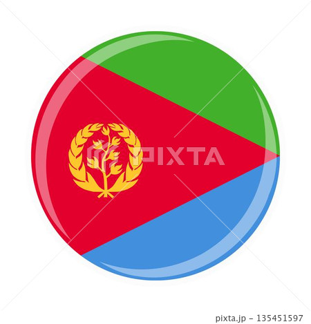 Eritrea national round circle flag emblem official icon 135451597