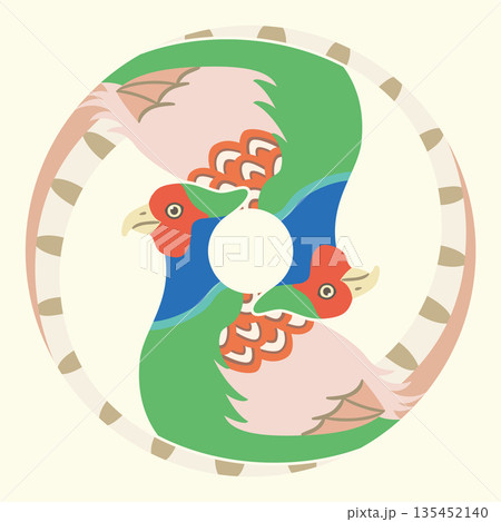 家紋風アイコン 鳥 キジ 日本の紋章 家紋風アイコン 鳥 キジ 日本の紋章 135452140