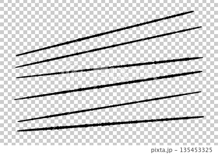 アロマと香りの手書き風モノクロイラスト素材セット（精油・お香・パターンなど） 135453325