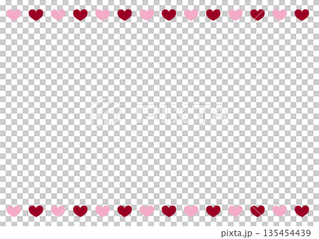 可愛的愛心簡約框 135454439