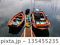 Two Small Boats Docked in La Coruna During a Vacation in Spain 135455235