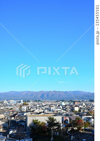 新潟県長岡市越路の街並みを望む風景(新潟県長岡市) 新潟県長岡市越路の街並みを望む風景(新潟県長岡市) 135455581