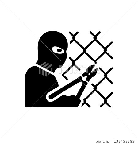 Property Trespassing Breach Icon Property Trespassing Breach Icon 135455585
