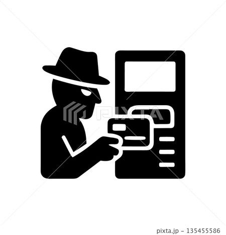 ATM Financial Fraud Icon 135455586