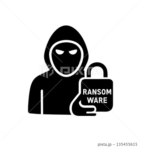 Cyber Crime and Ransomware Icon 135455615