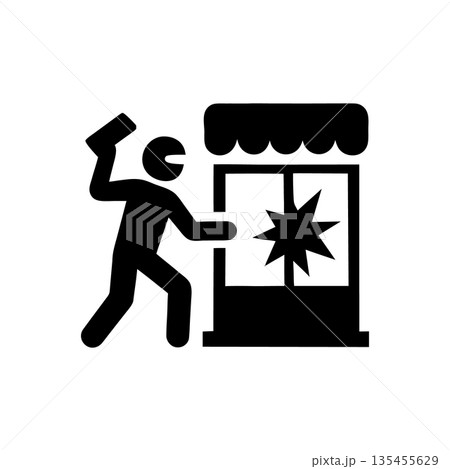 Smash and Grab Vandalism Icon 135455629