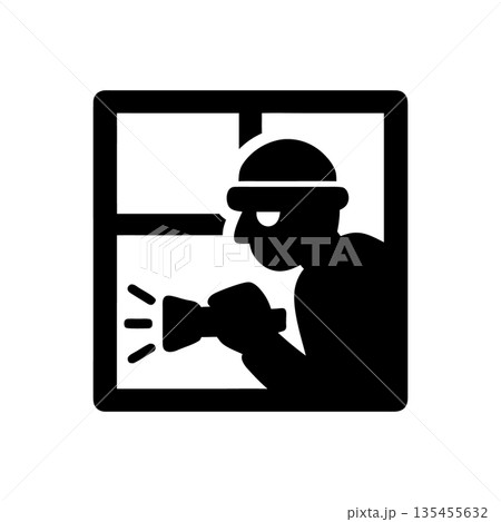 Peeping and Night Burglary Icon Peeping and Night Burglary Icon 135455632