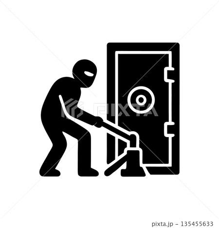 Safe Cracking and Jacking Icon Safe Cracking and Jacking Icon 135455633