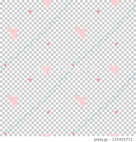 Seamless outline pattern with hearts. PNG on a transparent background Seamless outline pattern with hearts. PNG on a transparent background 135455772