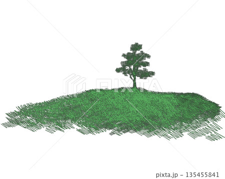 大きな木のある風景 大きな木のある風景 135455841