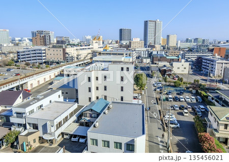 刈谷市、刈谷駅付近の遠景 刈谷市、刈谷駅付近の遠景 135456021