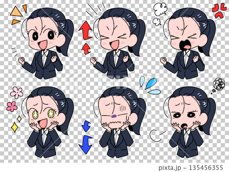 表情コロコロ社員：新人ちゃん 135456355