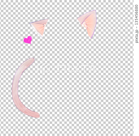 猫耳としっぽ 茶色 猫耳としっぽ 茶色 135456880