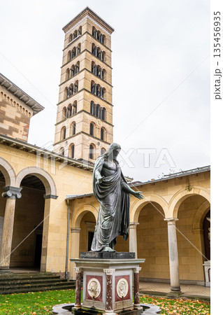 Sculpture of Jesus in Potsdam Germany San Soucci park 135456935