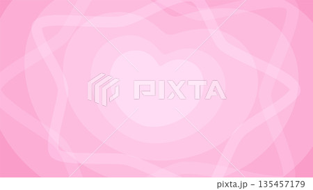 ハートが広がるシンプルな背景イラスト_16:9 135457179