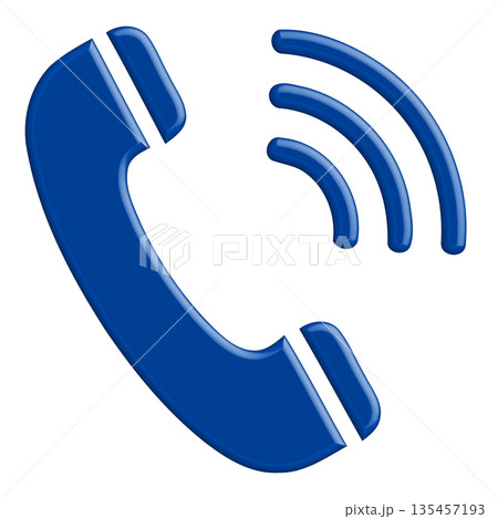 Telephone Call Icon - Minimalist Blue Communication Symbol for Contact, Support, and Telecommunication Design Telephone Call Icon - Minimalist Blue Communication Symbol for Contact, Support, and Telecommunication Design 135457193
