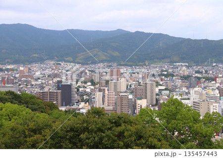 松山城 城山公園から望む松山市街(東側) 松山城 城山公園から望む松山市街(東側) 135457443