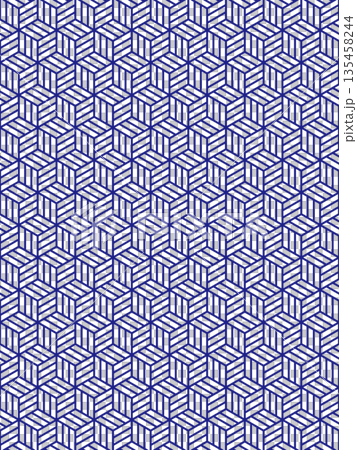 海軍藍玳瑁紋柳條編織背景 135458244