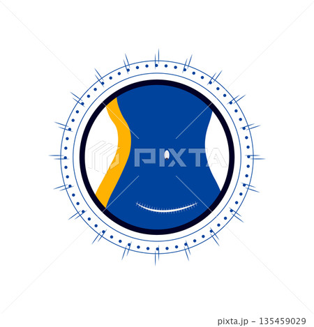 Abstract Medical Surgery Icon with Stitch Pattern, Circular Surgical Health Concept Design Element Abstract Medical Surgery Icon with Stitch Pattern, Circular Surgical Health Concept Design Element 135459029