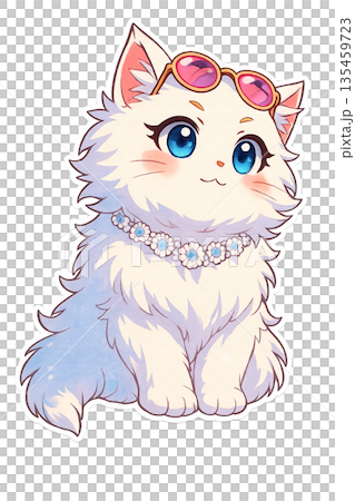 Gorgeous kitten Chappie - A cute (one-point) kitten character that will add a touch of elegance to your web pages, promotional materials, and advertisements. 135459723