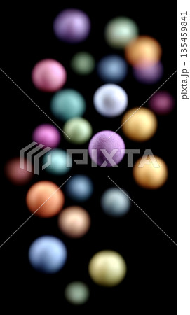 Colorful spheres float in space, lighting the darkness with their vibrant hues Colorful spheres float in space, lighting the darkness with their vibrant hues 135459841