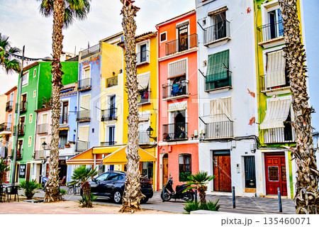 Picturesque and colorful town of Villajoyosa on the shores of the Costa Blanca in Alicante, Valencian Community, Spain 135460071