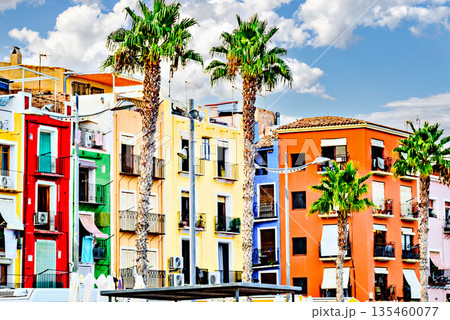 Picturesque and colorful town of Villajoyosa on the shores of the Costa Blanca in Alicante, Valencian Community, Spain Picturesque and colorful town of Villajoyosa on the shores of the Costa Blanca in Alicante, Valencian Community, Spain 135460077
