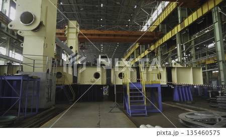 Industrial equipment assembly process in modern factory. Stock clip Industrial equipment assembly process in modern factory. Stock clip 135460575
