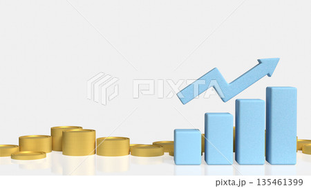 Financial Growth Concept with Rising Bar Chart...のイラスト素材 [135461399 ...