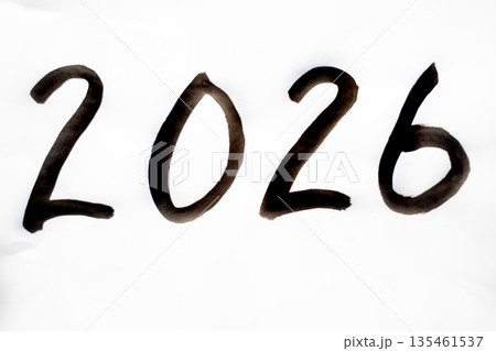 西暦2026年の文字素材 西暦2026年の文字素材 135461537