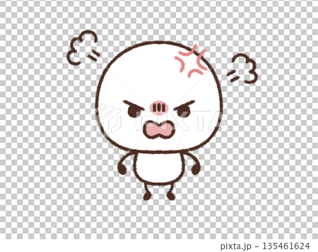 簡筆畫人物（生氣，生氣） 135461624