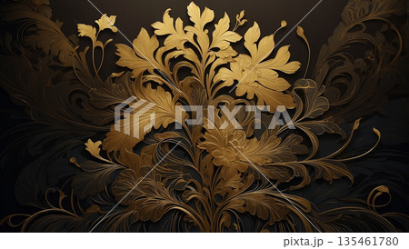 金の花 AI生成素材 金の花 AI生成素材 135461780