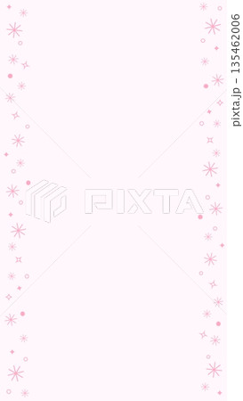キラキラの星のシンプルでかわいいフレーム背景 135462006