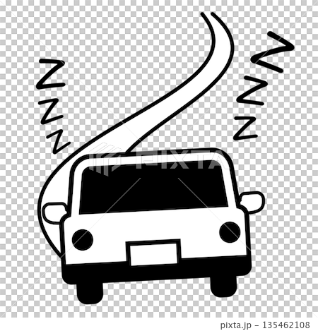 簡單的黑白圖標，表示疲勞駕駛 135462108