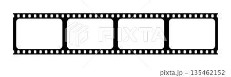 Film reel photo cinema strip icon. Film reel frame camera tape roll. Old movie isolated Film reel photo cinema strip icon. Film reel frame camera tape roll. Old movie isolated 135462152