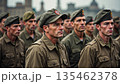 Soldiers Standing in Formation Ceremony 135462378