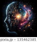 "AI and Cosmos Unite Image" 135462385
