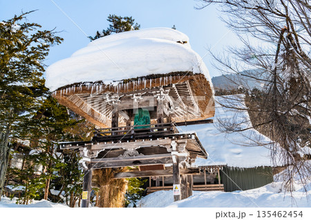 雪の白川郷 明善寺 雪の白川郷 明善寺 135462454