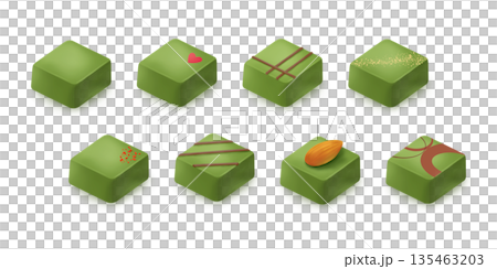 抹茶巧克力塊情人節套裝 135463203