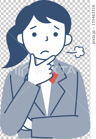 女學生上半身表情困擾 135463316