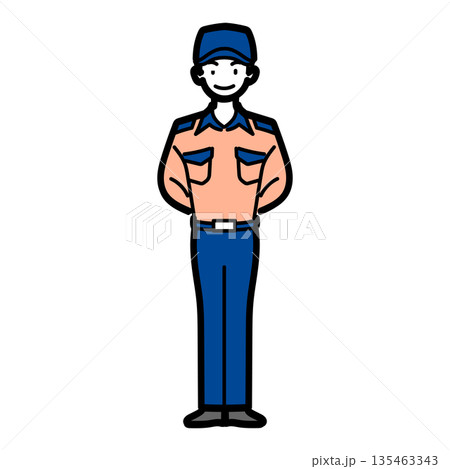 イラスト素材: 救急隊員の男性の全身ベクターイラスト イラスト素材: 救急隊員の男性の全身ベクターイラスト 135463343