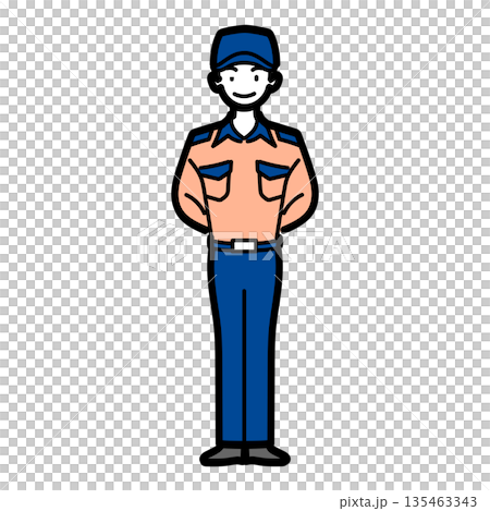 イラスト素材: 救急隊員の男性の全身ベクターイラスト イラスト素材: 救急隊員の男性の全身ベクターイラスト 135463343