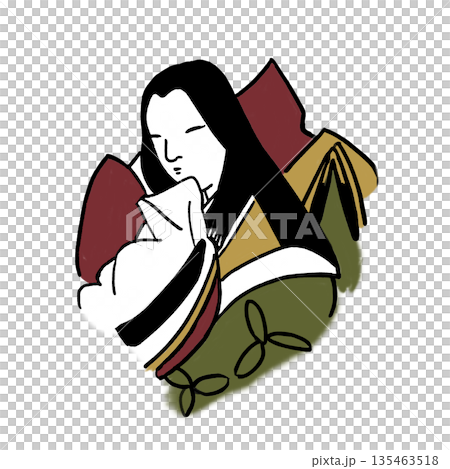 A woman of the Heian period A woman of the Heian period 135463518