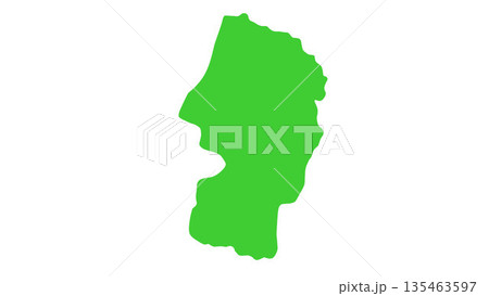 日本地図　山形県 135463597