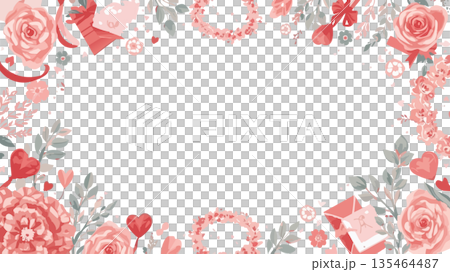 可愛的粉彩背景插畫素材，設計簡單易用。 135464487