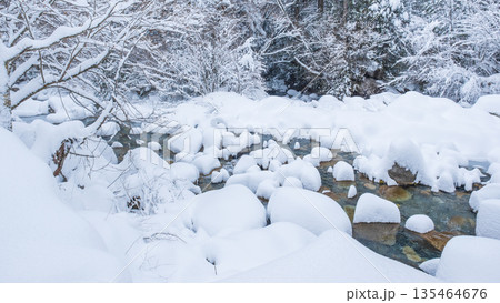 冬の川（夕森渓谷） 135464676