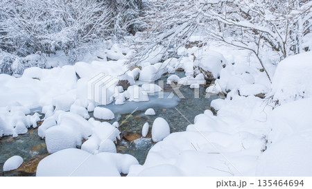 冬の川（夕森渓谷） 135464694