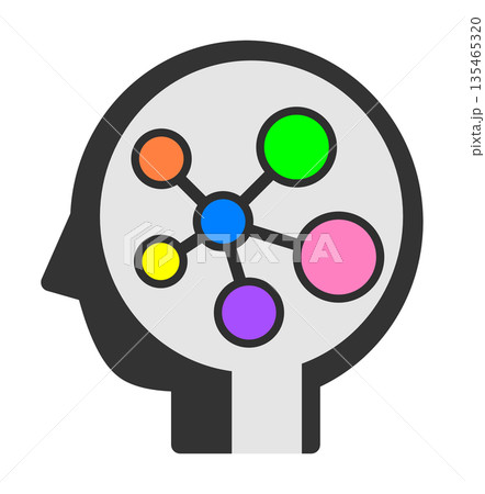 人工知能で高性能な頭脳を持つAI技術のイメージするイラスト 135465320